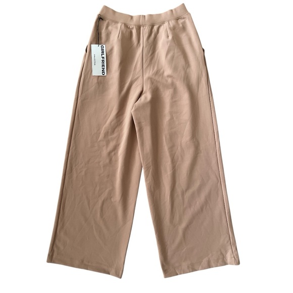 NWT Girlfriend Collective Luxe Wide Leg Pants Tan - Picture 3 of 5